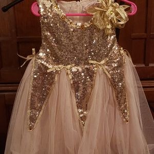 Gold Sequin Alannitree  Pageant Dress 2T